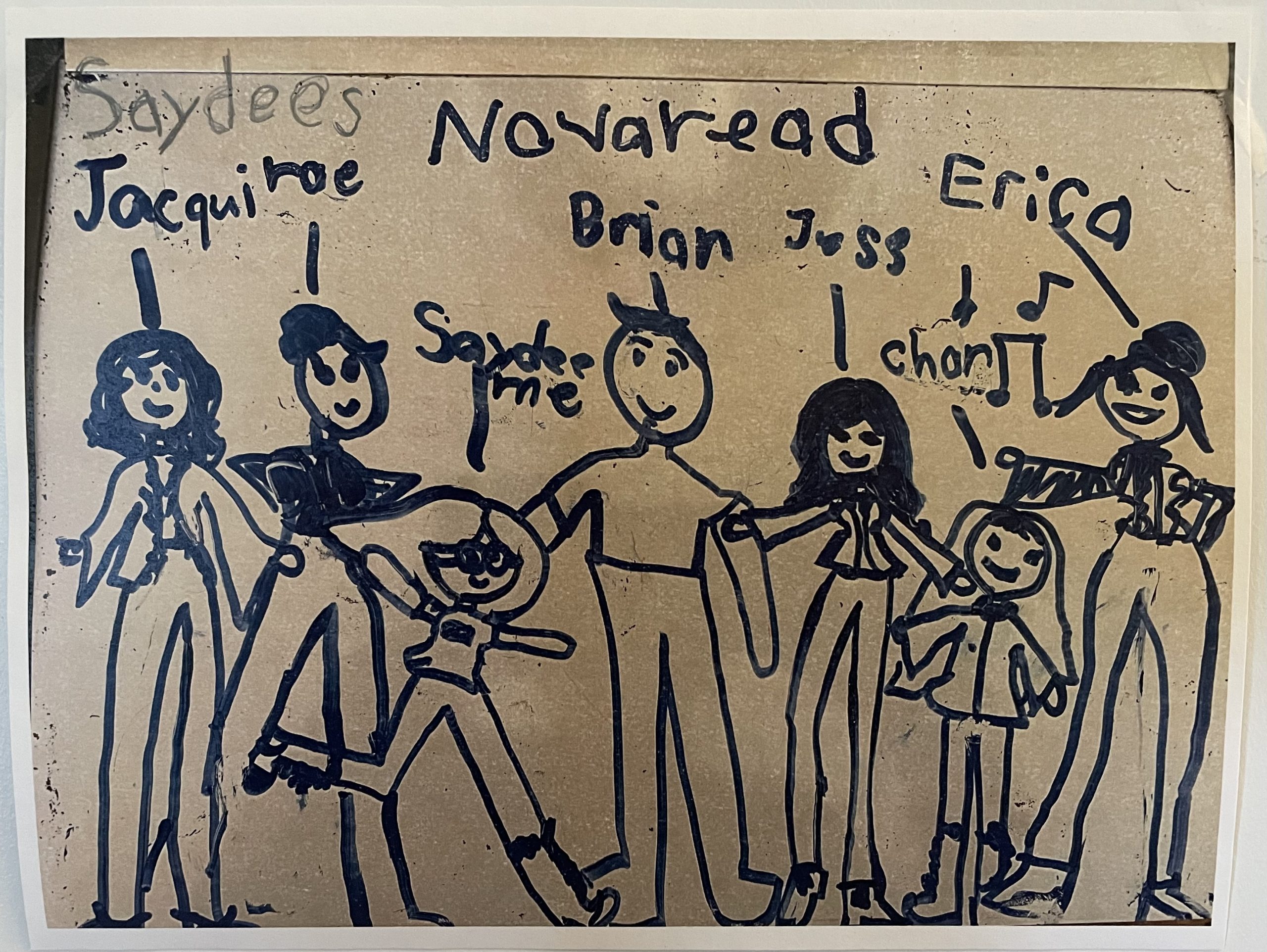 Hand-drawn artwork by a Novaread student celebrating successful literacy remediation at our Bedford clinic